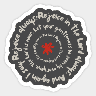 Rejoice in the Lord Always - Christian Inspiration Sticker